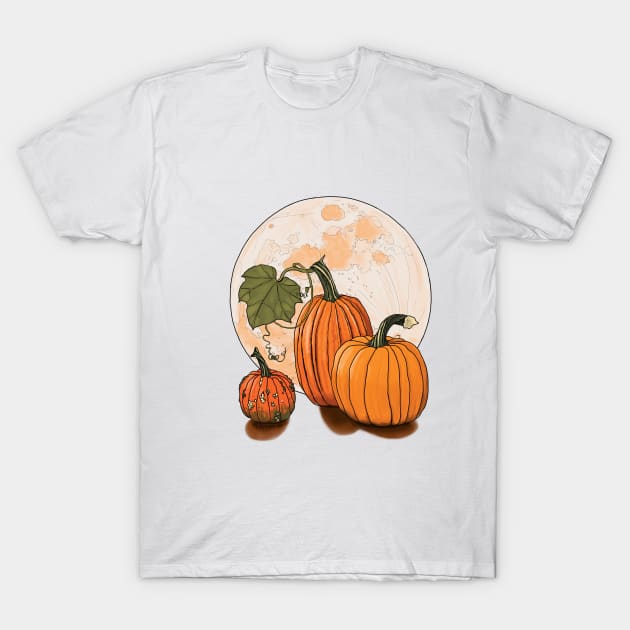 Pumpkin Moon green T-Shirt by mernstw